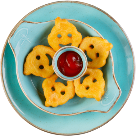 Картопляні смайли з кетчупом