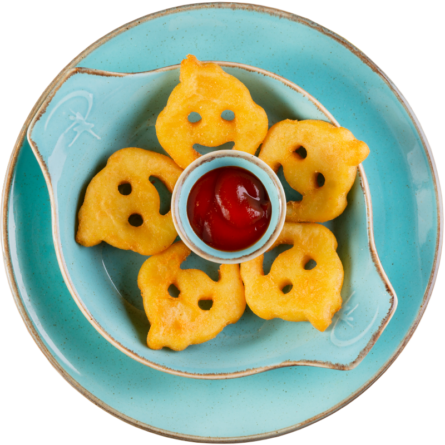 Картопляні смайли з кетчупом